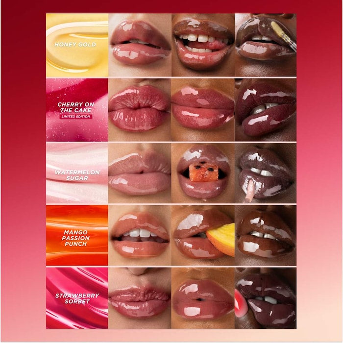 Pre Venta: Gisou | Honey Infused Hydrating Lip Oil | Cherry On The Cake | Sheer Pinky Red Shimmer