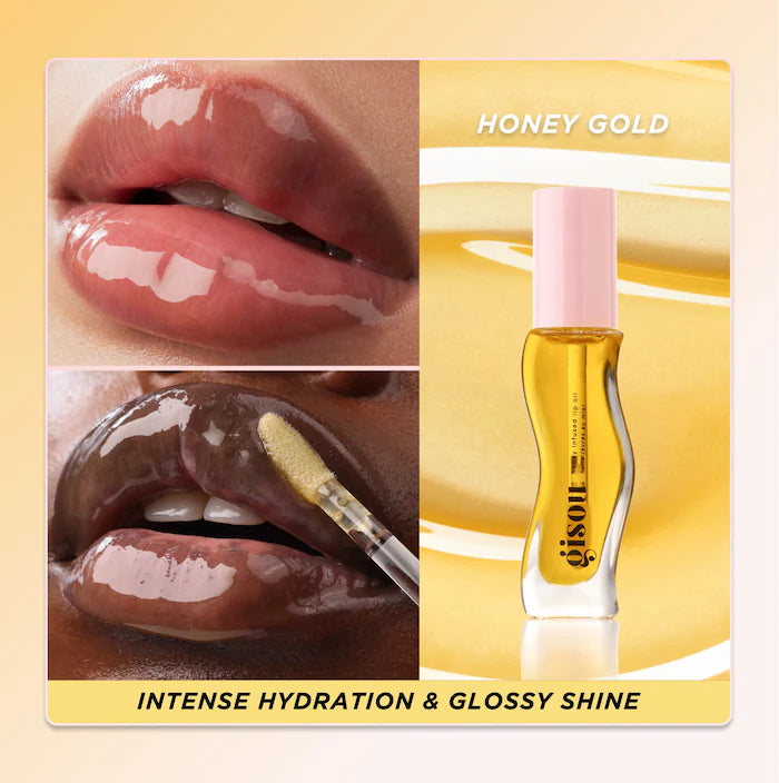 Pre Venta: Gisou | Honey Infused Hydrating Lip Oil | Honey Gold | Clear Golden Glow