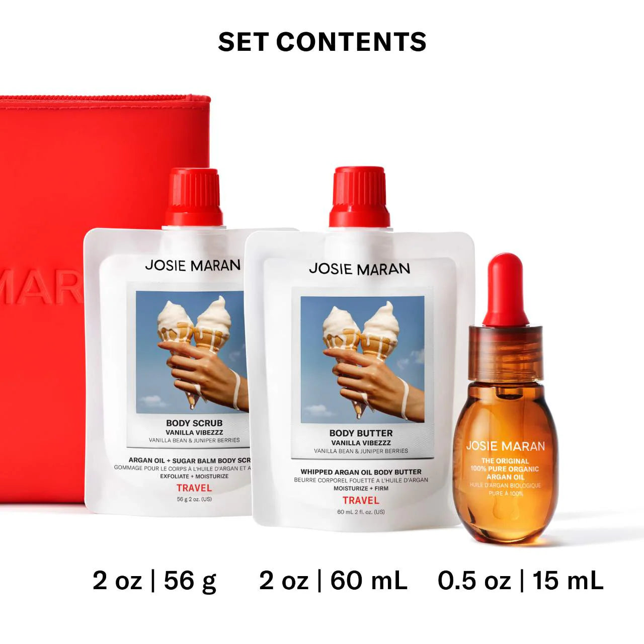 Pre Venta: Josie Maran | The Babies 3-Piece Hydration Travel Trio