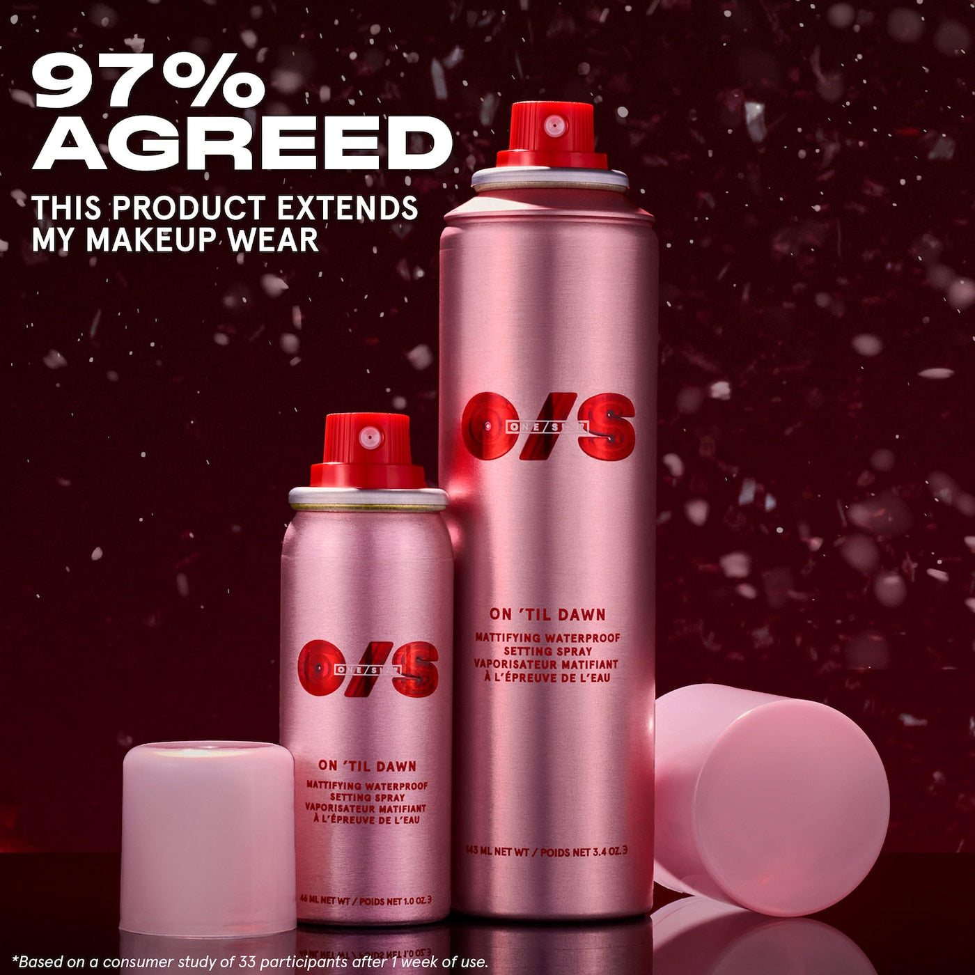 Pre Venta: ONE/SIZE by Patrick Starrr | On 'Til Dawn Mattifying Waterproof Setting Spray Big & Bitty Duo