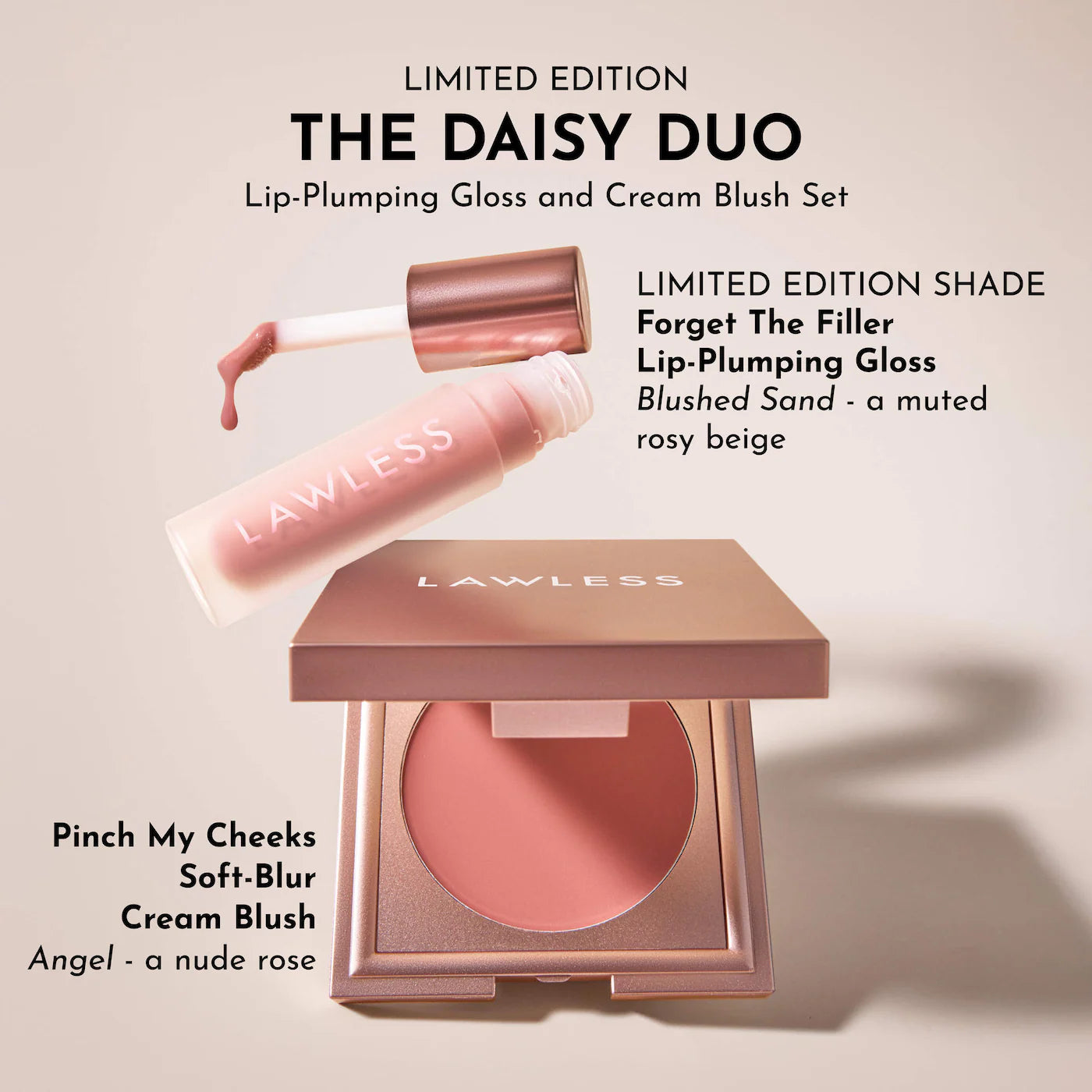 Pre Venta: Lawless | The Dreamy Daisy Lip-Plumping Gloss and Cream Blush Set