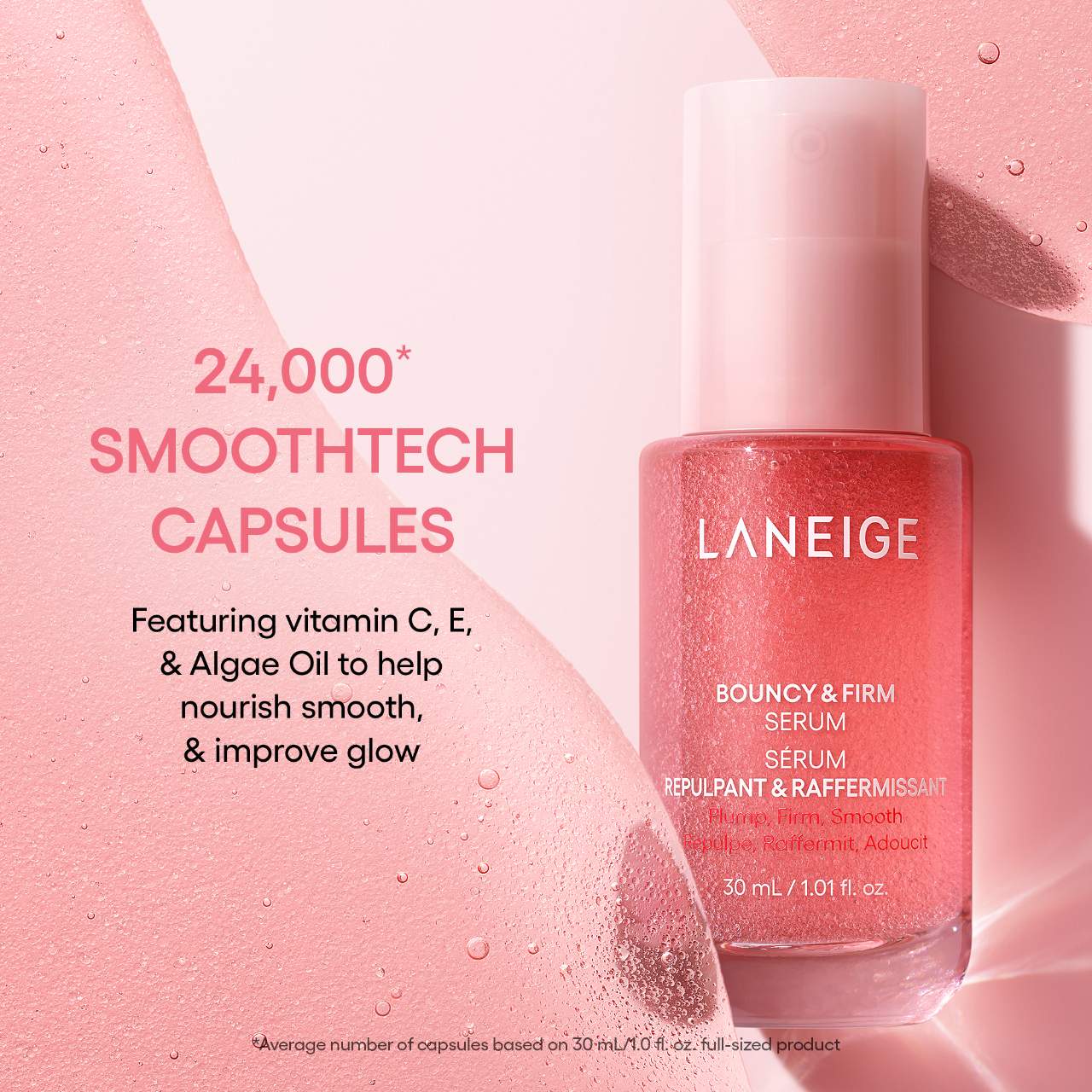 Pre Venta: Laneige | Bouncy & Firm Radiance Boosting Serum with Peony & Collagen Complex