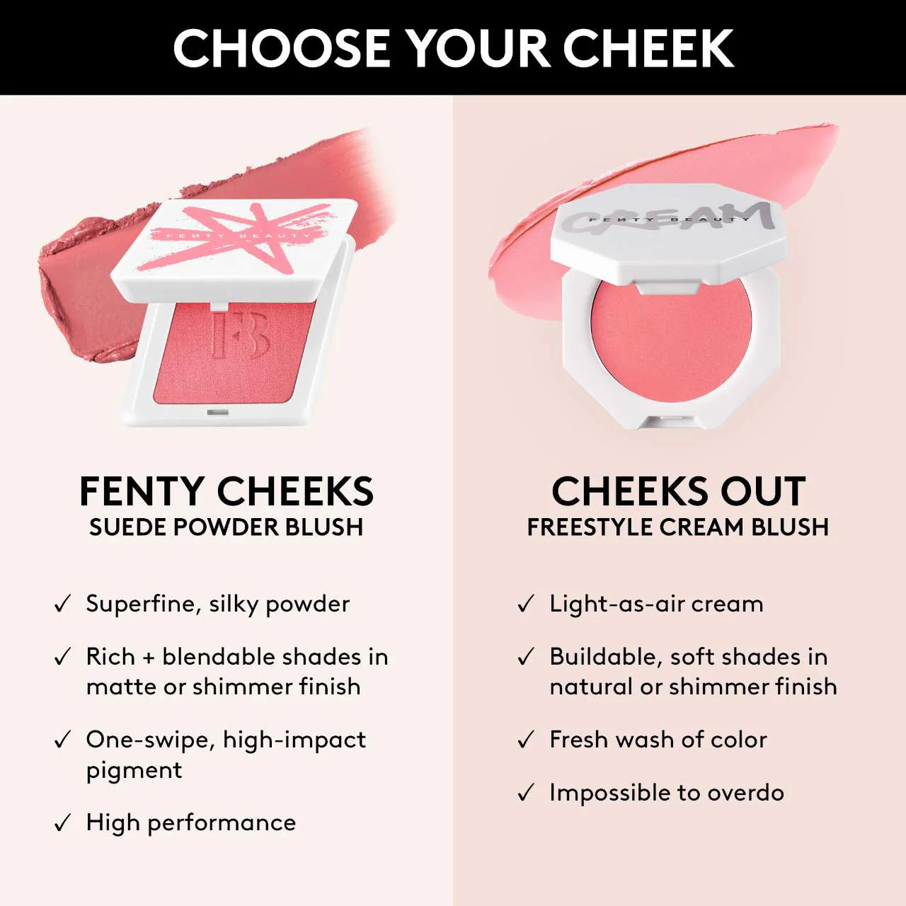 Pre Venta: Fenty Beauty By Rihanna | Fenty Cheeks Suede Waterproof Powder Blush