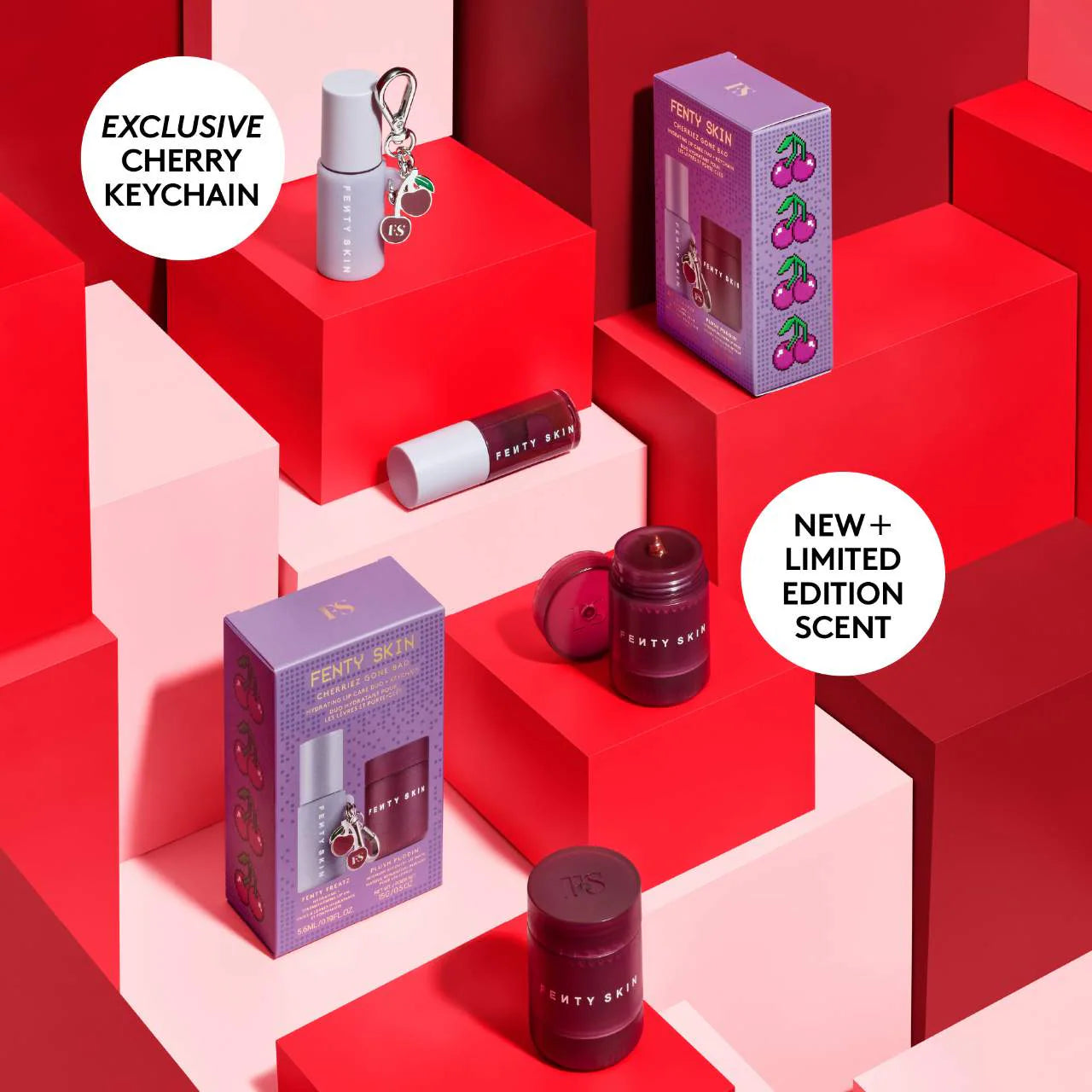 Pre Venta: Fenty Beauty by Rihanna | Cherriez Gone Bad Hydrating Lip Care Duo + Keychain