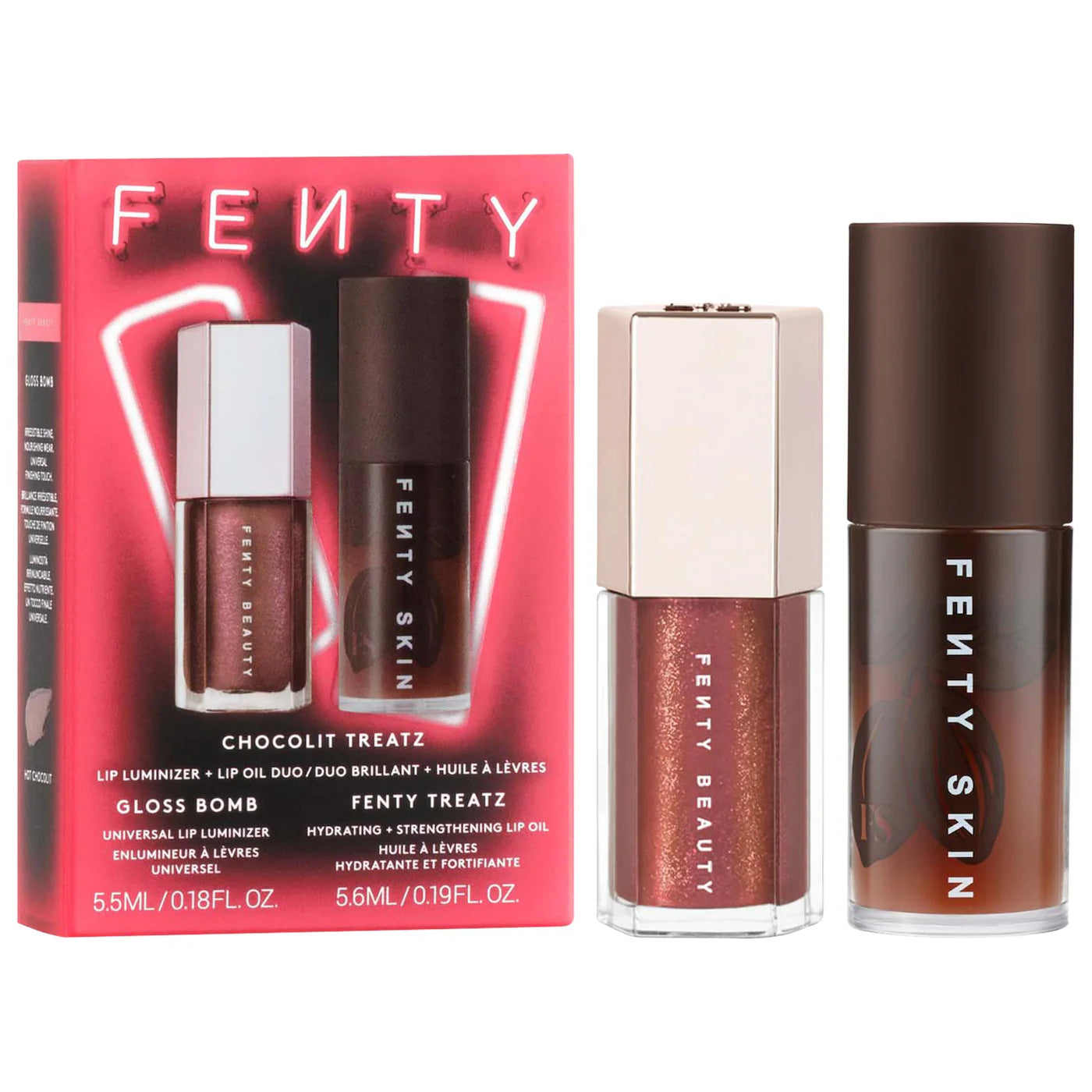 Pre Venta: Fenty Beauty by Rihanna | Chocolit Treatz Lip Luminizer + Lip Oil Duo