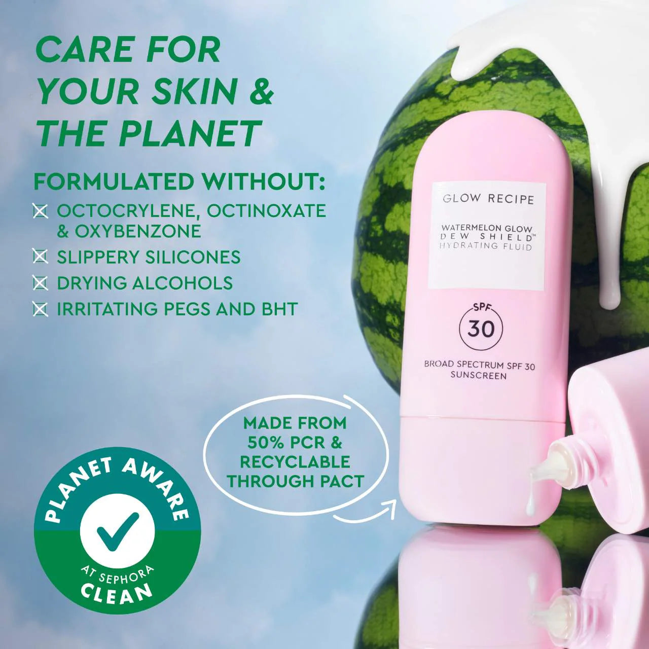 Pre Venta: Glow Recipe | Dew Shield SPF 30 Hydrating Fluid Sunscreen