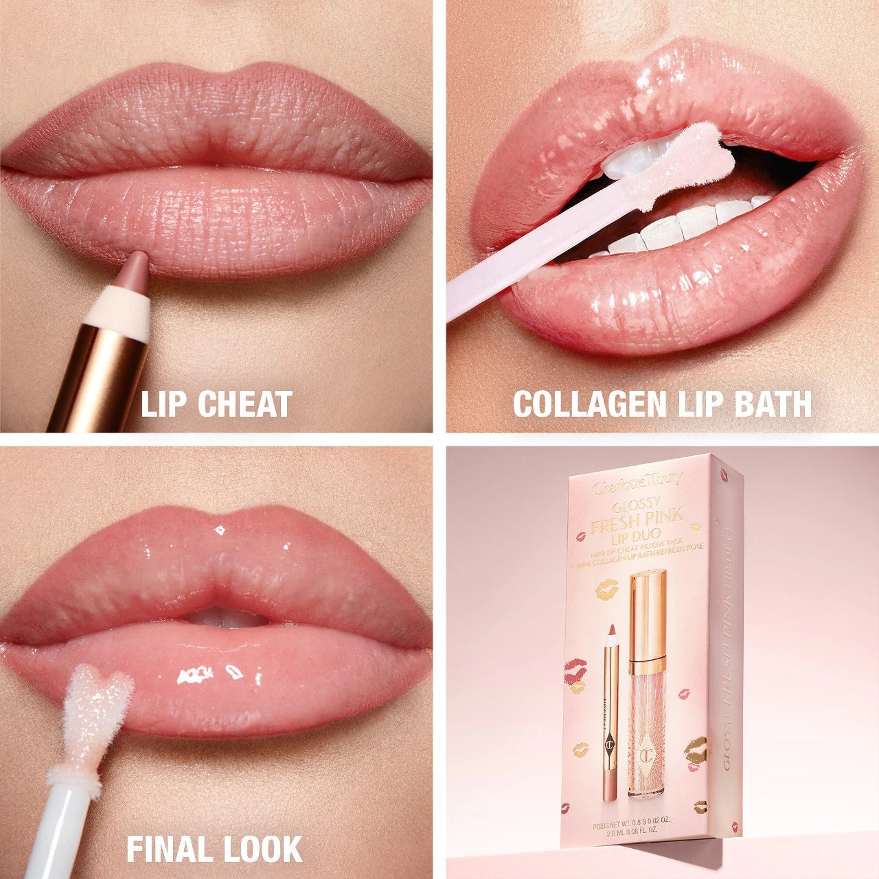 Pre Venta: Charlotte Tilbury | Mini Glossy Pink Lip Gloss + Lip Liner Set