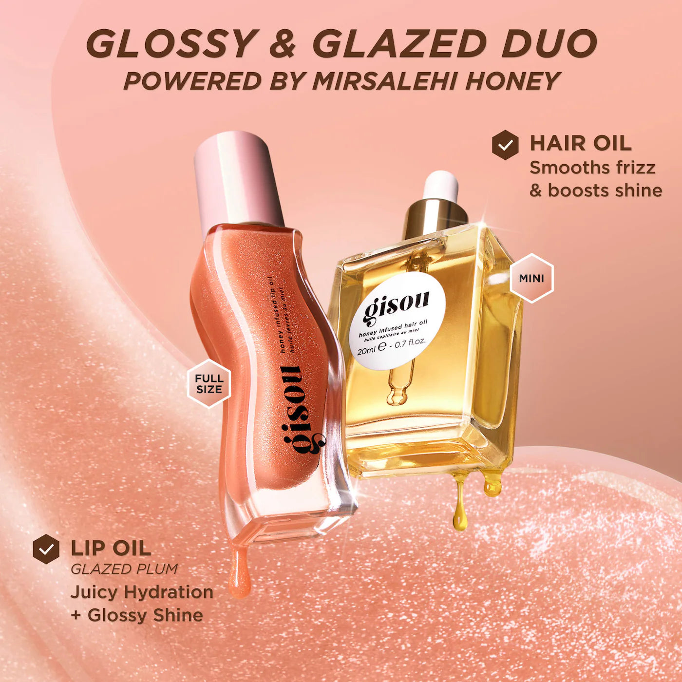 Pre Venta: Gisou | Glossy & Glazed Hair & Lip Oil Gift Set