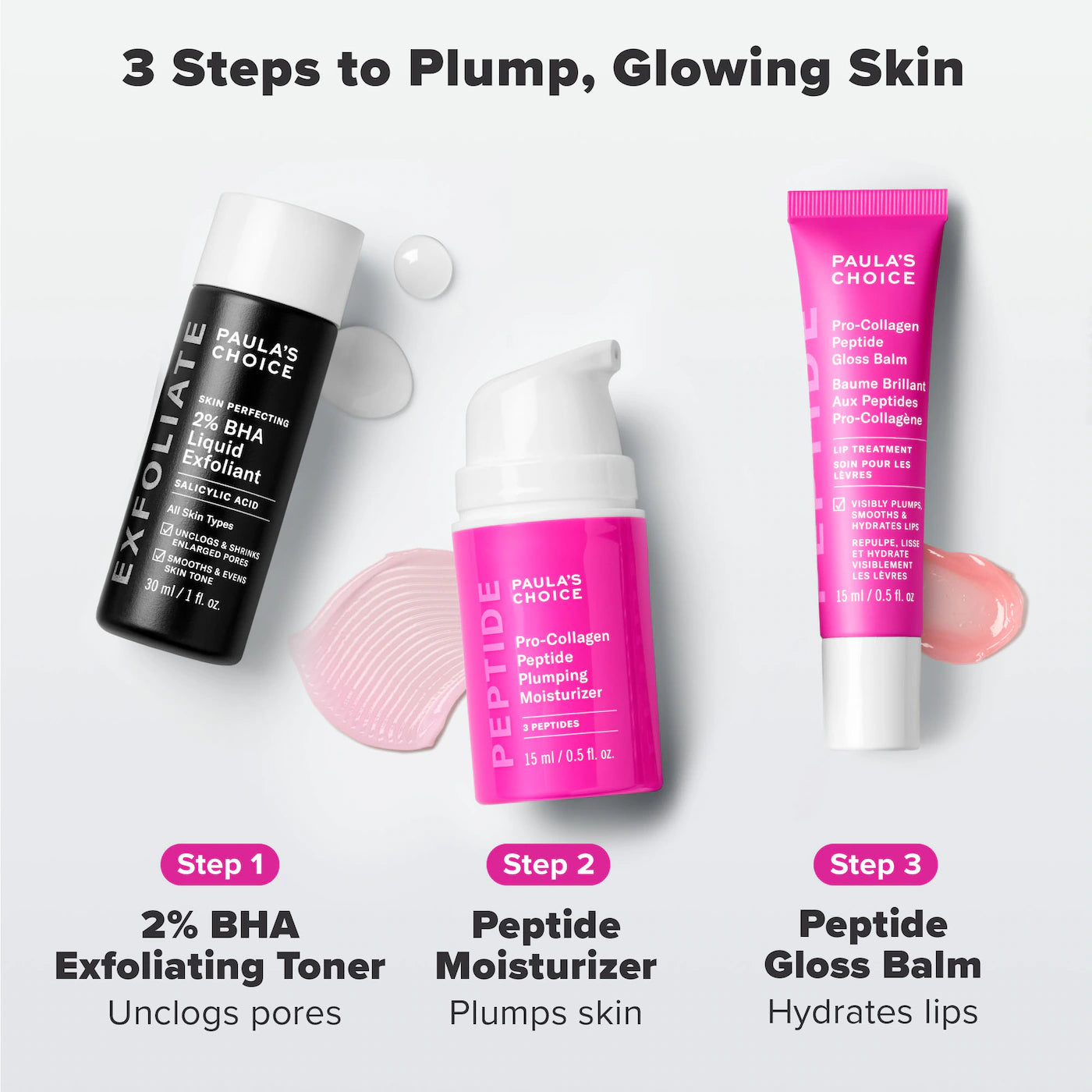 Pre Venta: Paula's Choice | Plump & Glow 3-Step Kit for Clear, Firm Skin