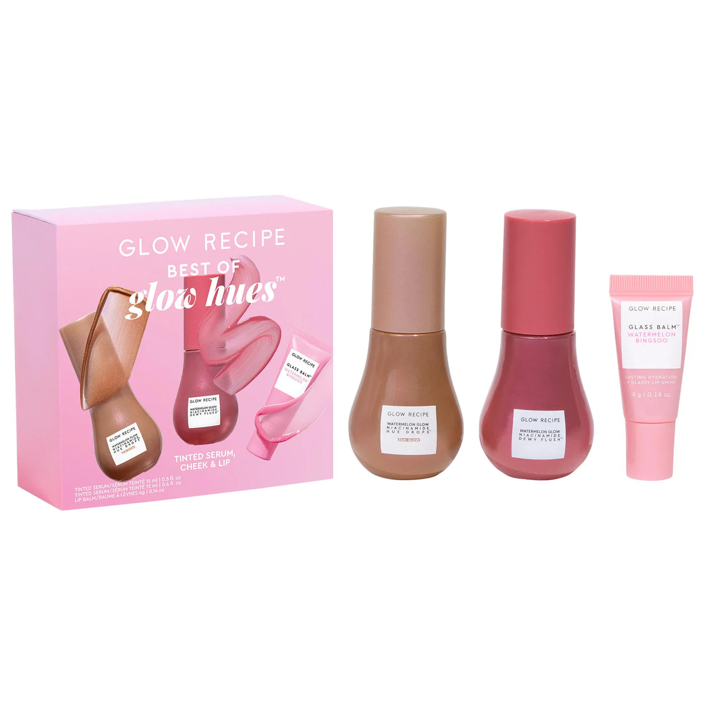 Pre Venta: Glow Recipe | Best of Glow Hues - Tinted Serum, Cheek & Lip Gift Set