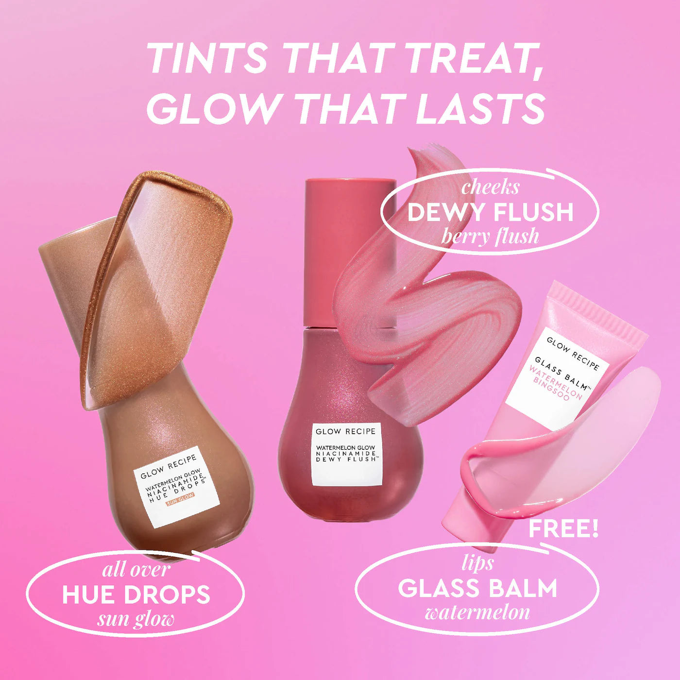 Pre Venta: Glow Recipe | Best of Glow Hues - Tinted Serum, Cheek & Lip Gift Set