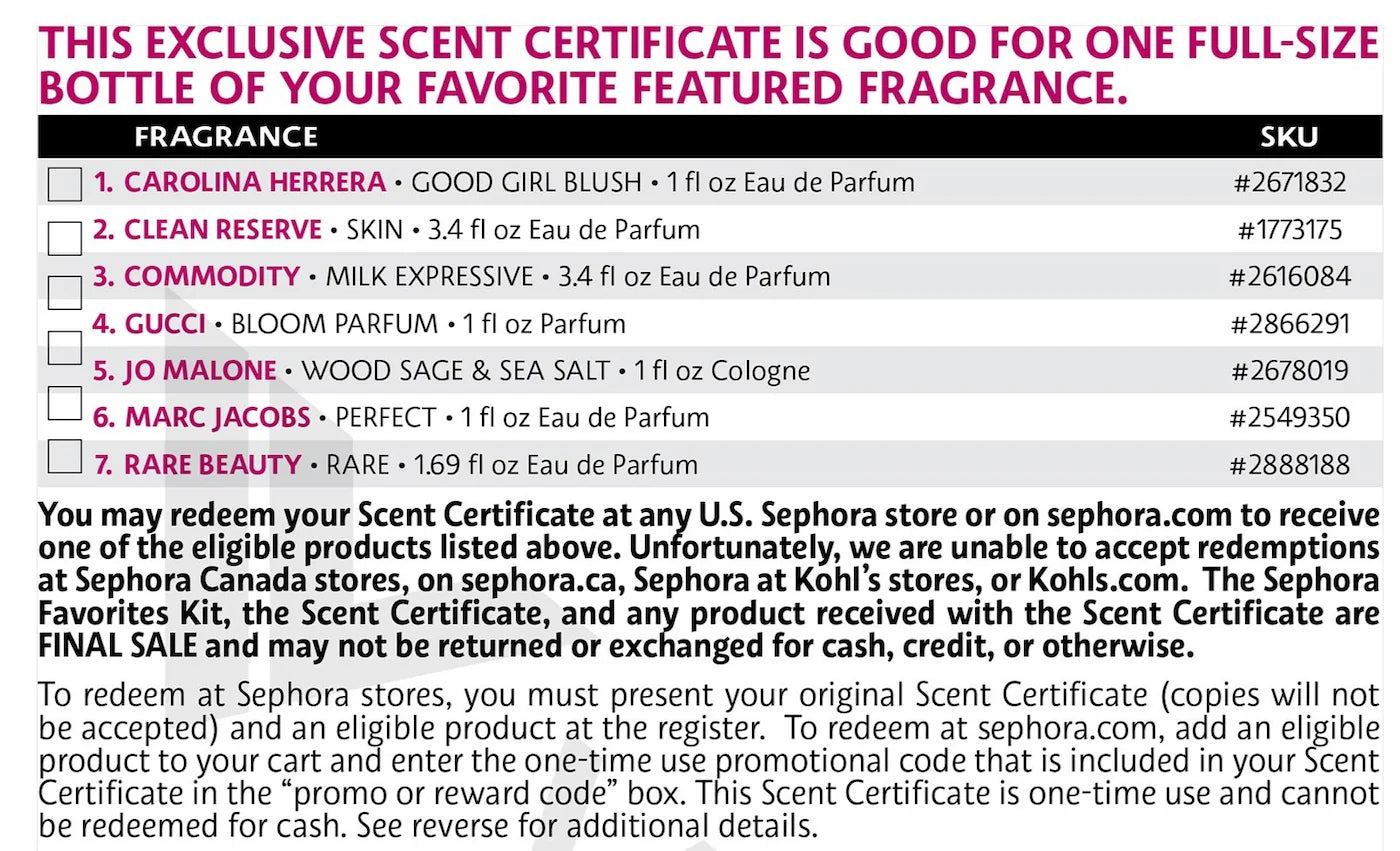 Pre Venta: Sephora Favorites | Holiday Deluxe Perfume Sampler Set w/ Redeemable Voucher