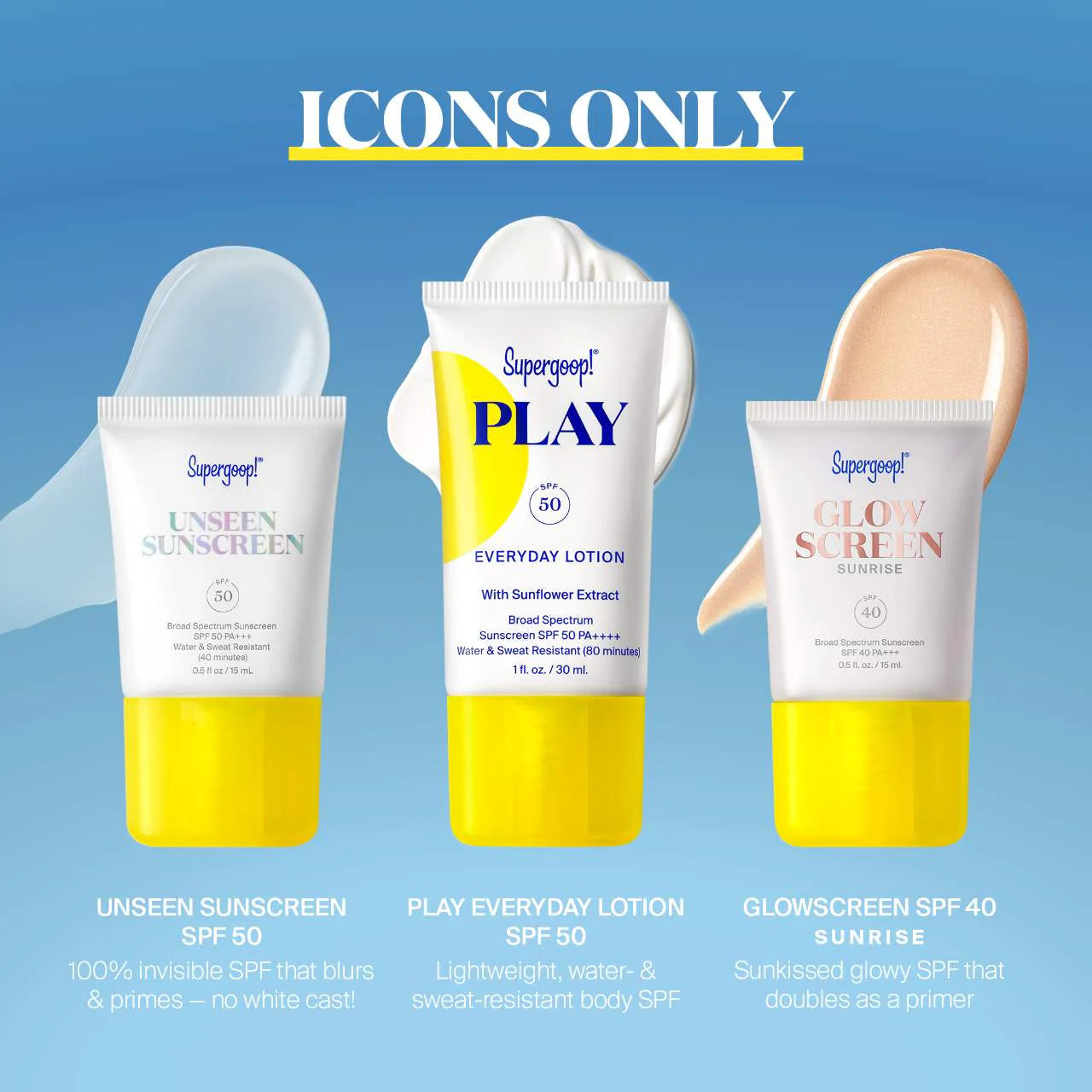Pre Venta: Supergoop! | Icons Only SPF Bestseller Kit