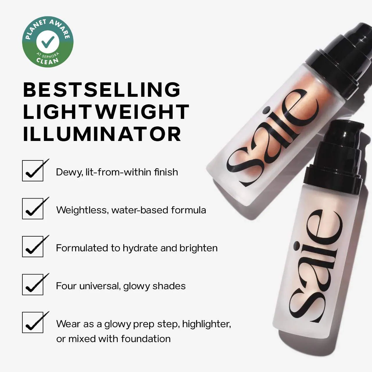 Pre Venta: Saie | Glowy Super Gel Lightweight Dewy Multipurpose Illuminator
