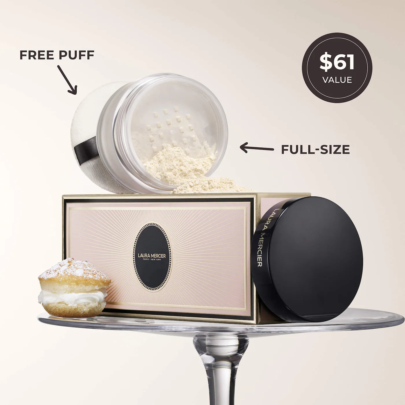 Pre Venta: Laura Mercier | Indulgent Icons Translucent Loose Powder & Velour Puff Duo Gift Set