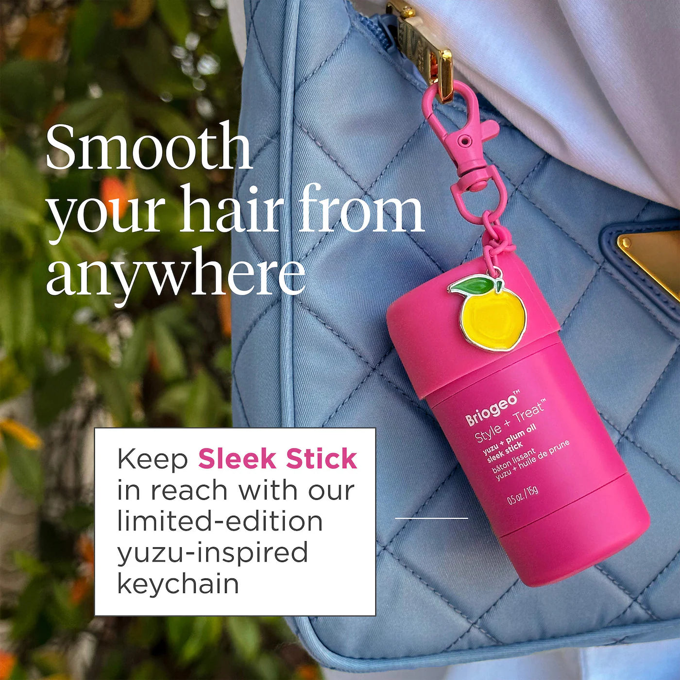 Pre Venta: Briogeo | Style + Treat Hair Sleek Stick + Limited Edition Key Chain Gift Set
