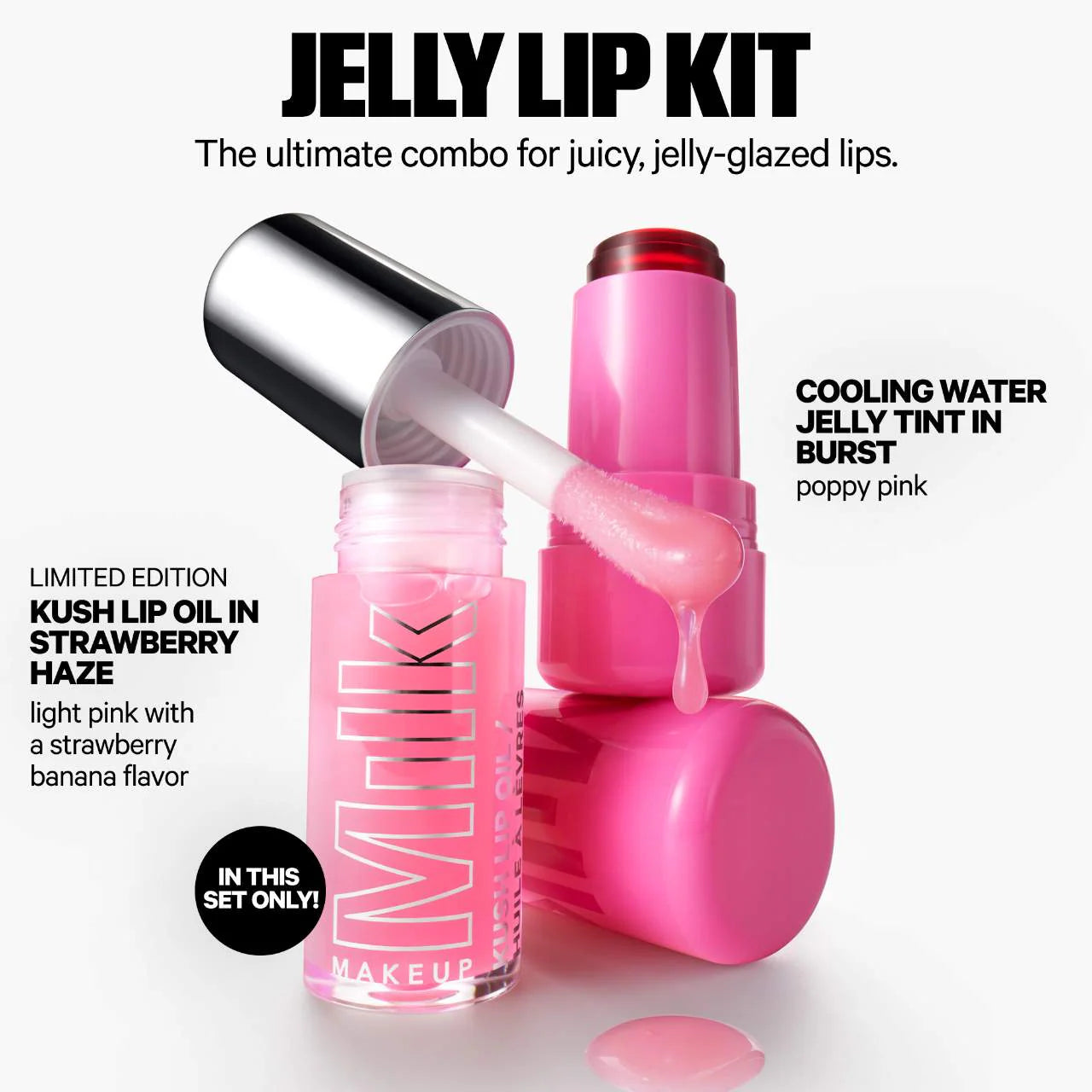 Pre Venta: Milk Makeup | The Jelly Lip Kit: Lip + Cheek Stain & Lip Oil Duo