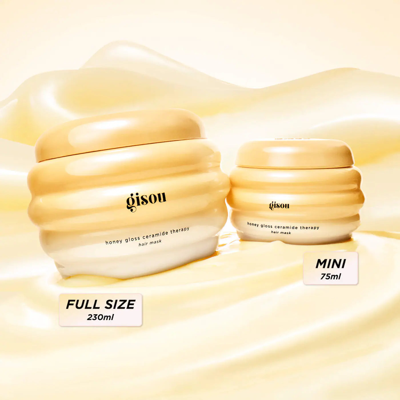 Pre Venta: Gisou | Honey Gloss Ceramide Therapy Hydrating Hair Mask Duo
