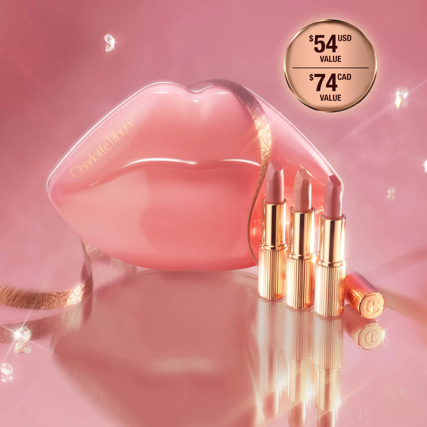 Pre Venta: Charlotte Tilbury | Mini Iconic Hollywood Lipstick Trio Gift Set