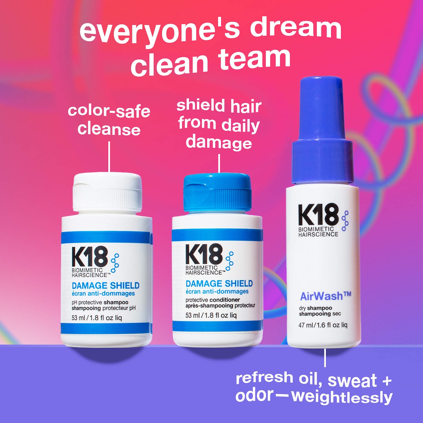 Pre Venta: K18 Biomimetic Hairscience | Clean Streak Minis Hair Gift Set