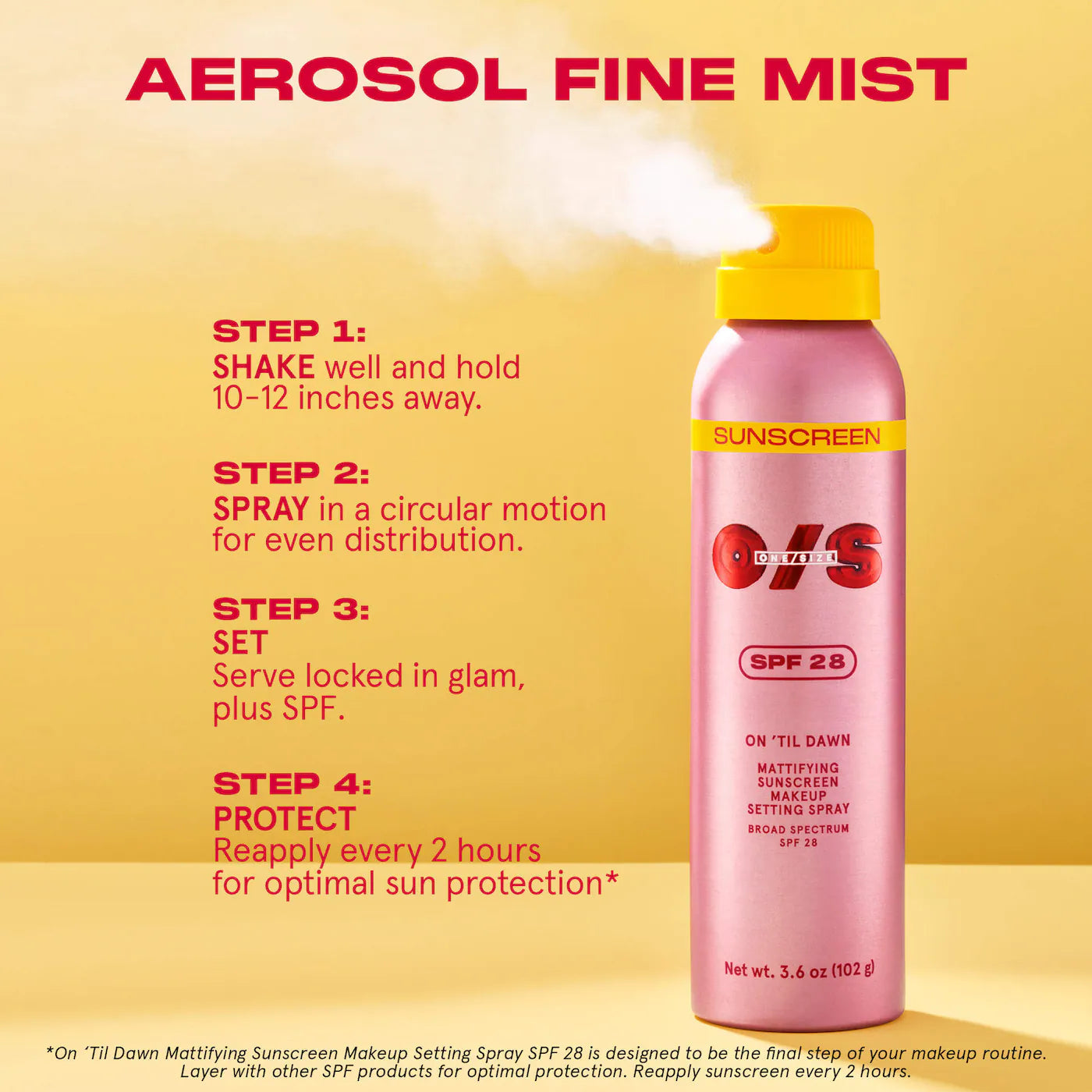 Pre Venta: ONE/SIZE by Patrick Starrr | On 'Til Dawn Mattifying Sunscreen Makeup Setting Spray SPF 28