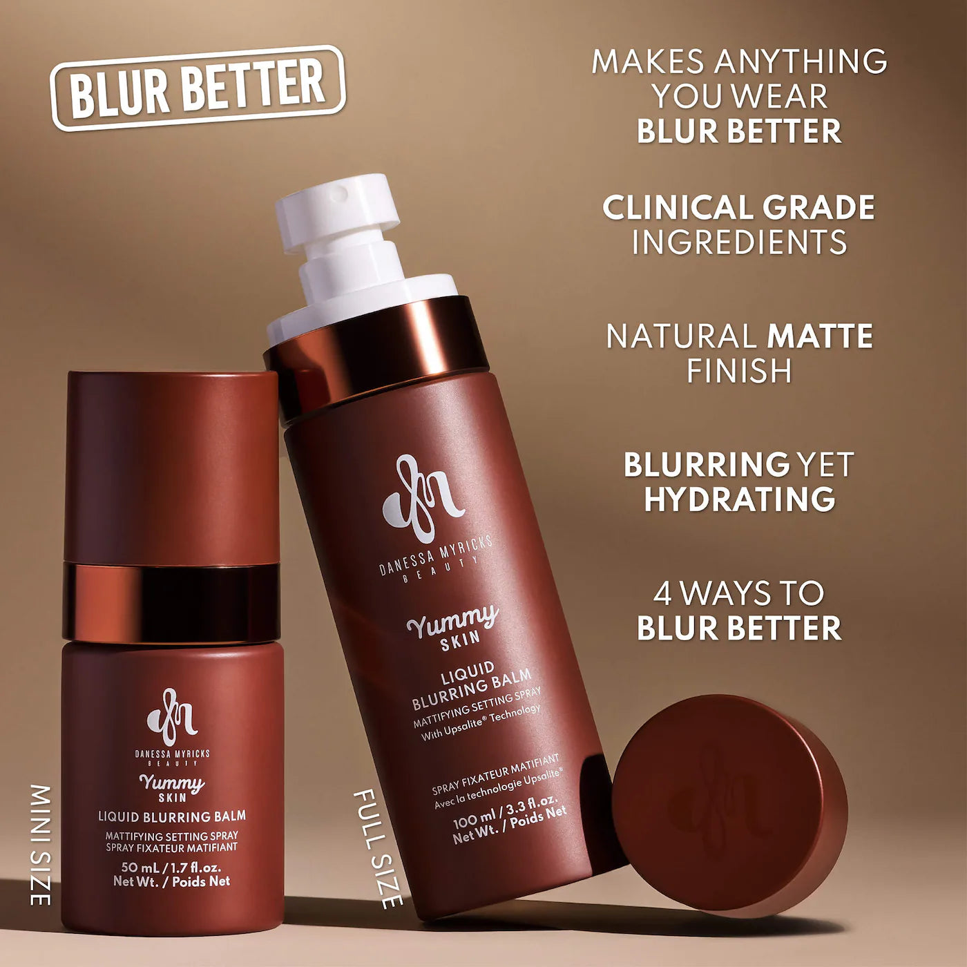 Pre Venta: Danessa Myricks Beauty | Mini Yummy Skin Liquid Blurring Balm Mattifying Setting Spray