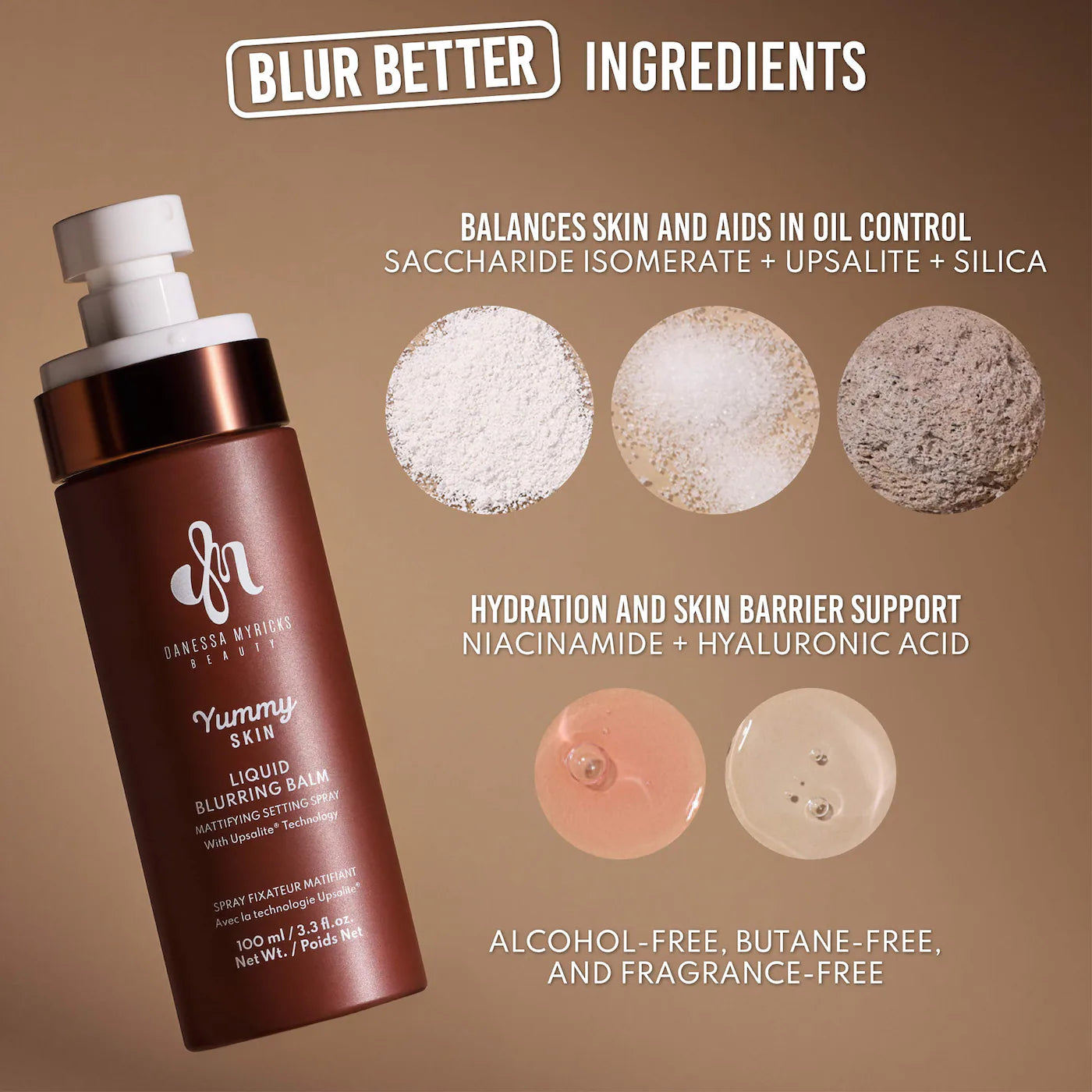 Pre Venta: Danessa Myricks Beauty | Mini Yummy Skin Liquid Blurring Balm Mattifying Setting Spray