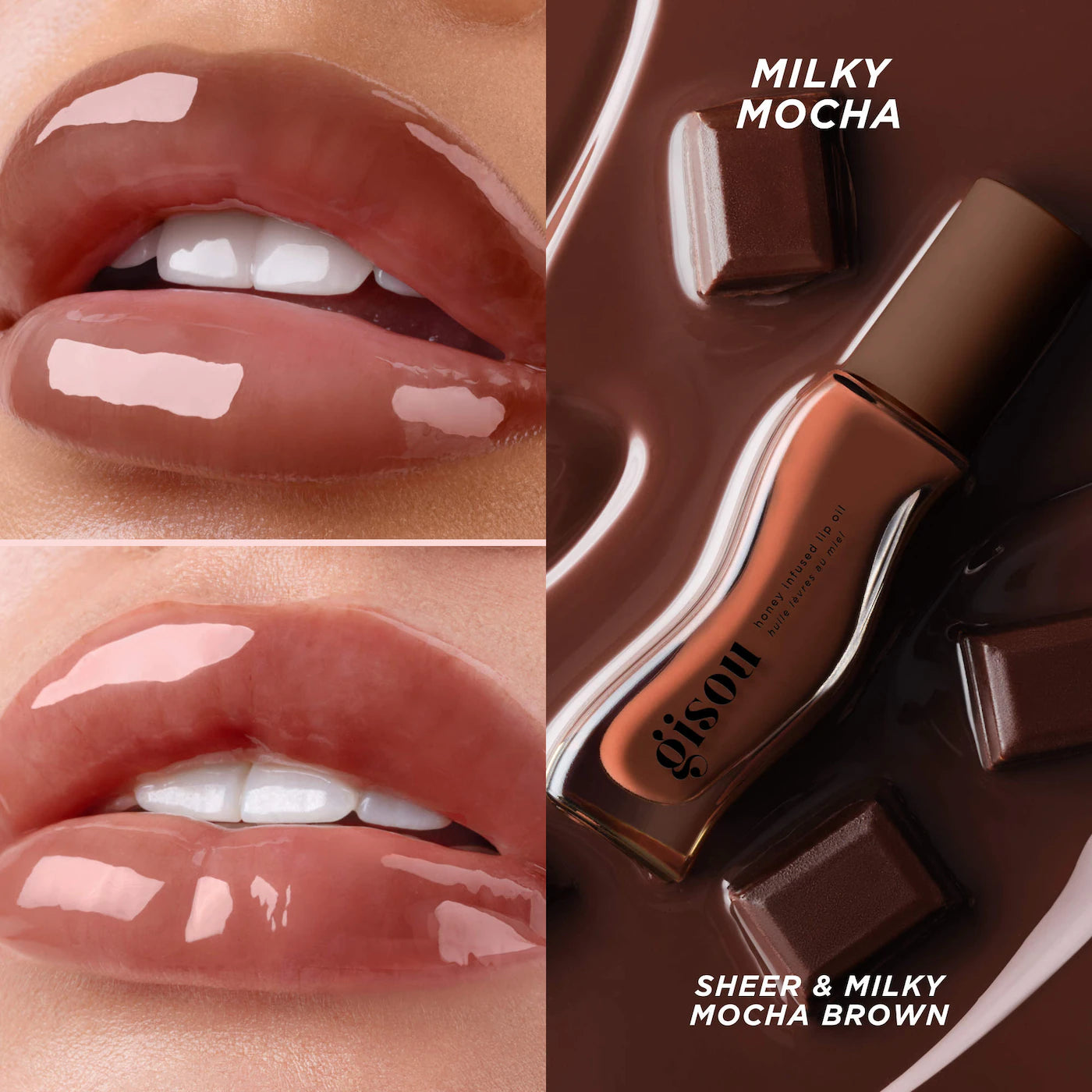 Pre Venta: Gisou | Honey Infused Hydrating Lip Oil | Milky Mocha
