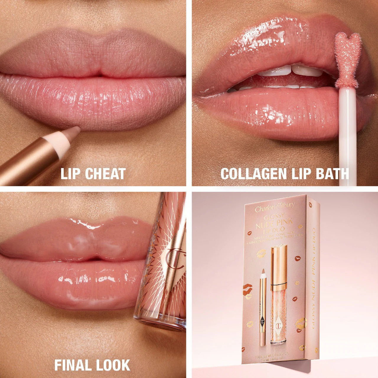 Pre Venta: Charlotte Tilbury | Mini Glossy Pink Lip Gloss + Lip Liner Set