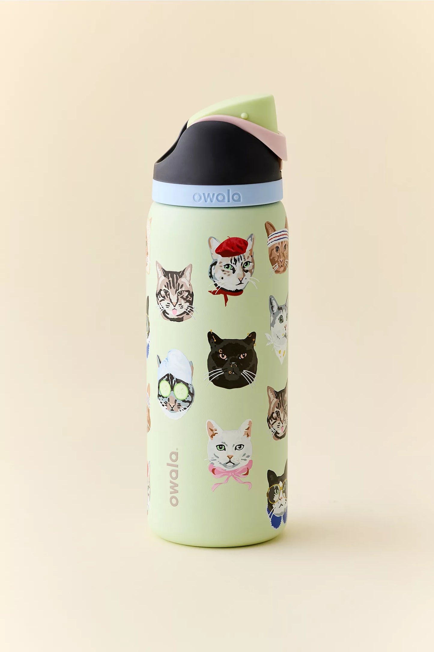 Owala UO Exclusive FreeSip 32 oz Water Bottle | Cat Collage