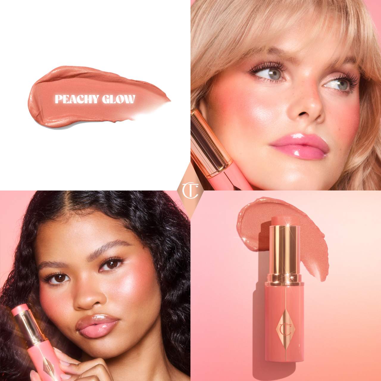 Pre Venta: Charlotte Tilbury | Unreal Lip + Cheek Glow Blush Stick with Hyaluronic Acid