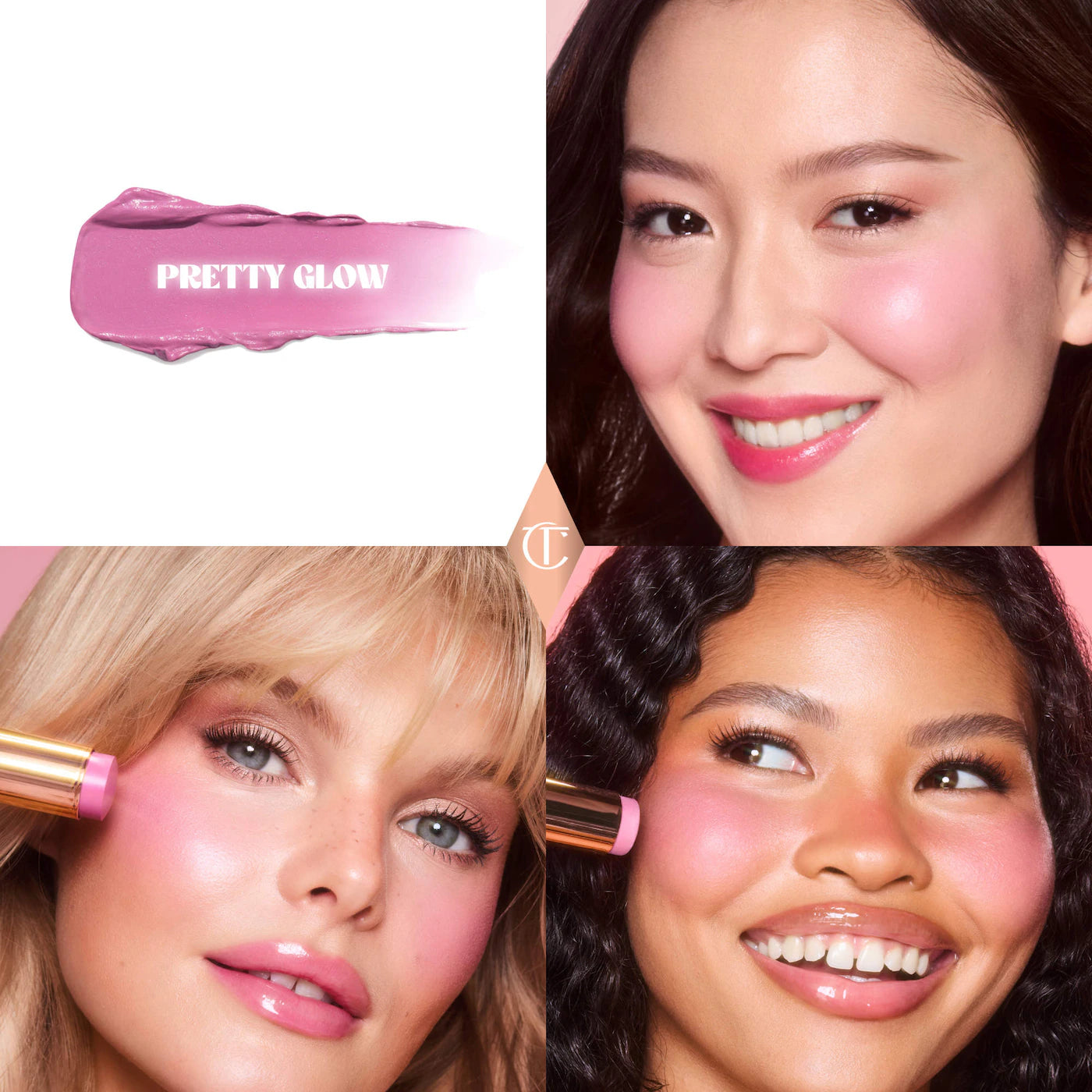 Pre Venta: Charlotte Tilbury | Unreal Lip + Cheek Glow Blush Stick with Hyaluronic Acid