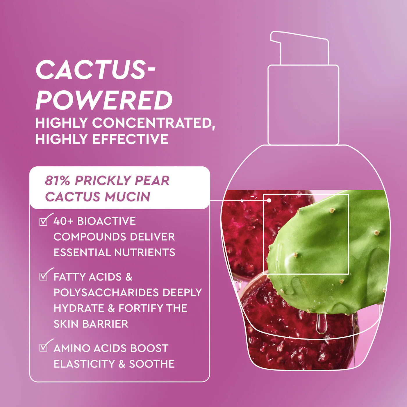 Pre Venta: Glow Recipe | Prickly Pear Peptide Bouncy + Hydrating Skin Barrier Vegan Mucin Serum