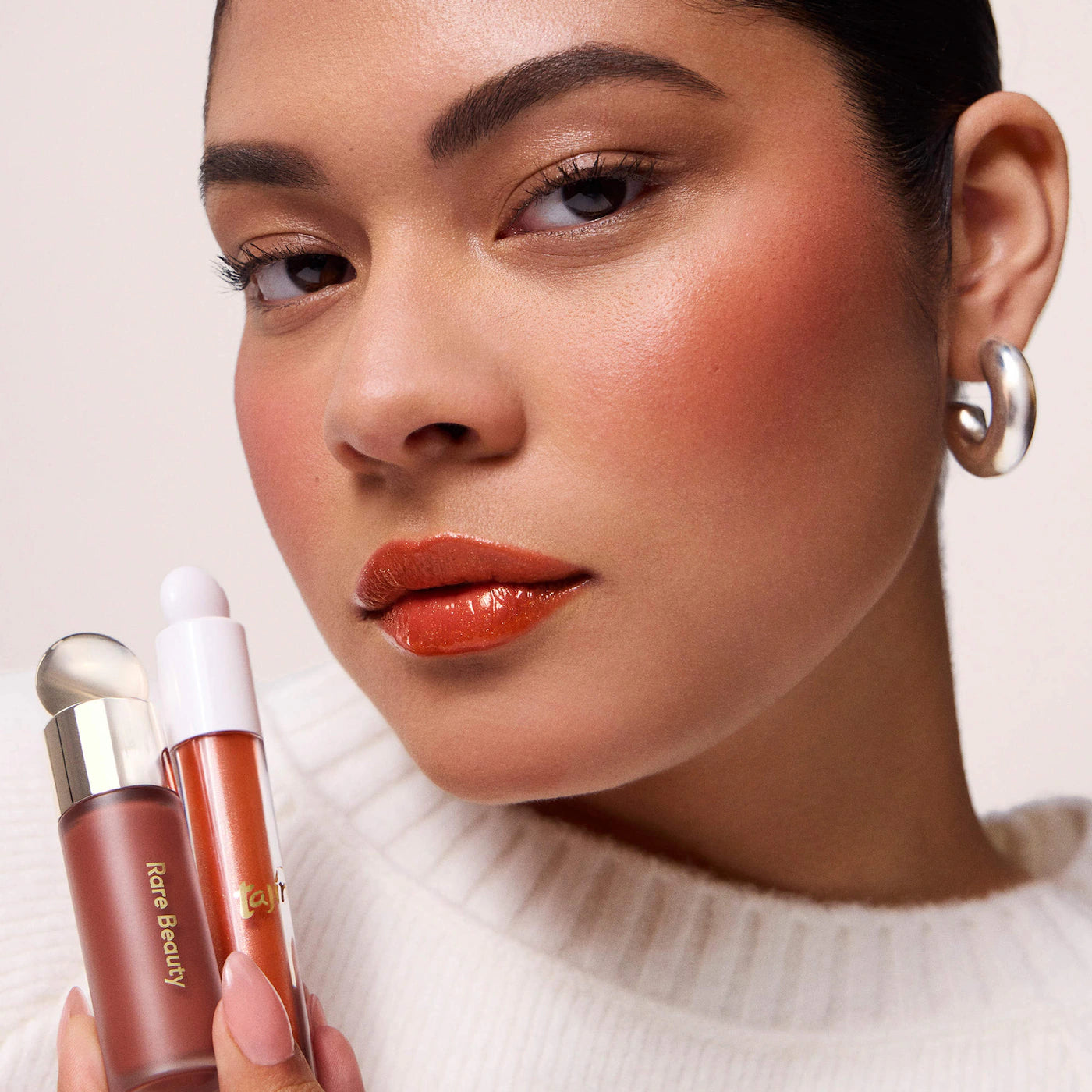 Pre Venta: Rare Beauty by Selena Gomez | Rare Beauty x Tajin Soft Pinch Liquid Blush & Positive Light Luminizing Lip Gloss Duo Set