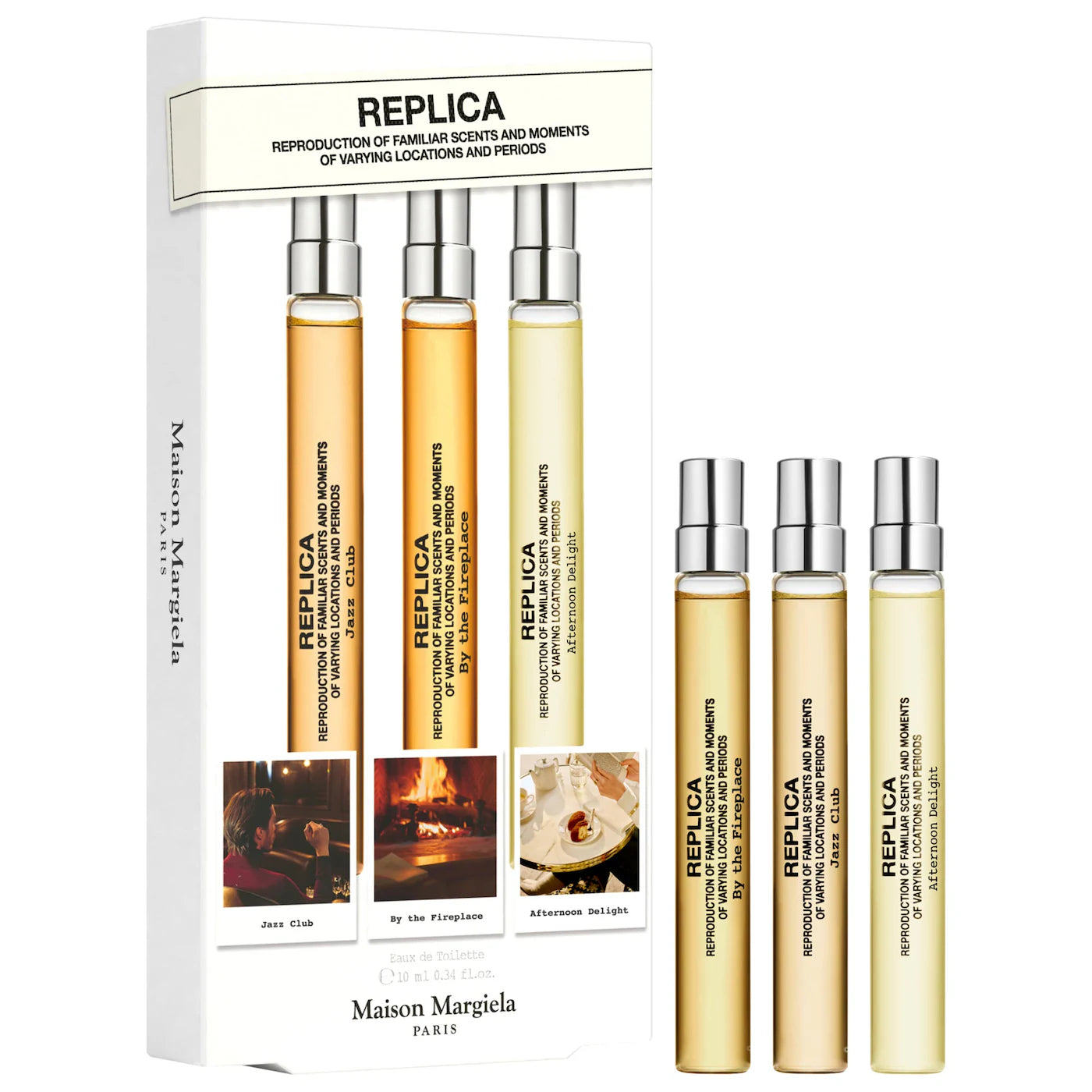 Pre Venta: Maison Margiela | 'REPLICA' Travel Spray Set - By The Fireplace, Jazz Club, Afternoon Delight