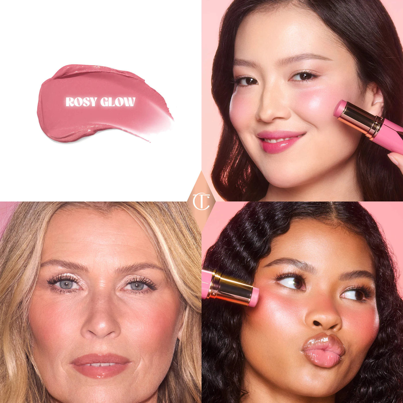 Pre Venta: Charlotte Tilbury | Unreal Lip + Cheek Glow Blush Stick with Hyaluronic Acid