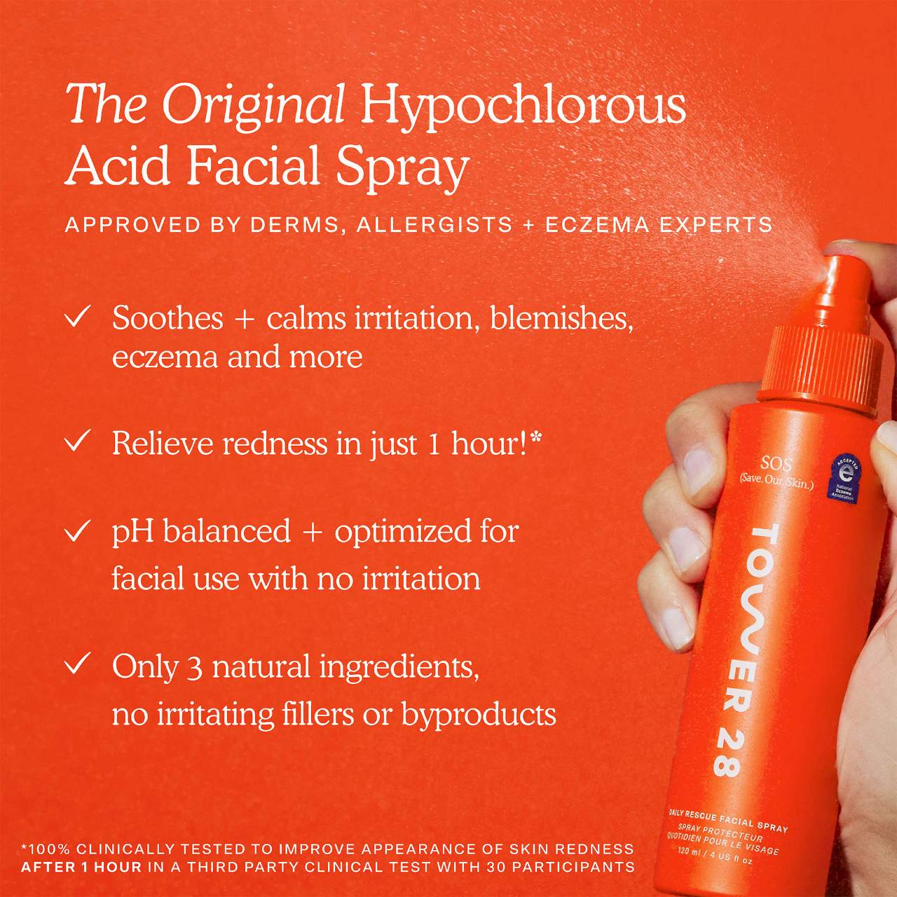 Pre Venta: Tower 28 Beauty | SOS Daily Rescue Facial Spray with Hypochlorous Acid