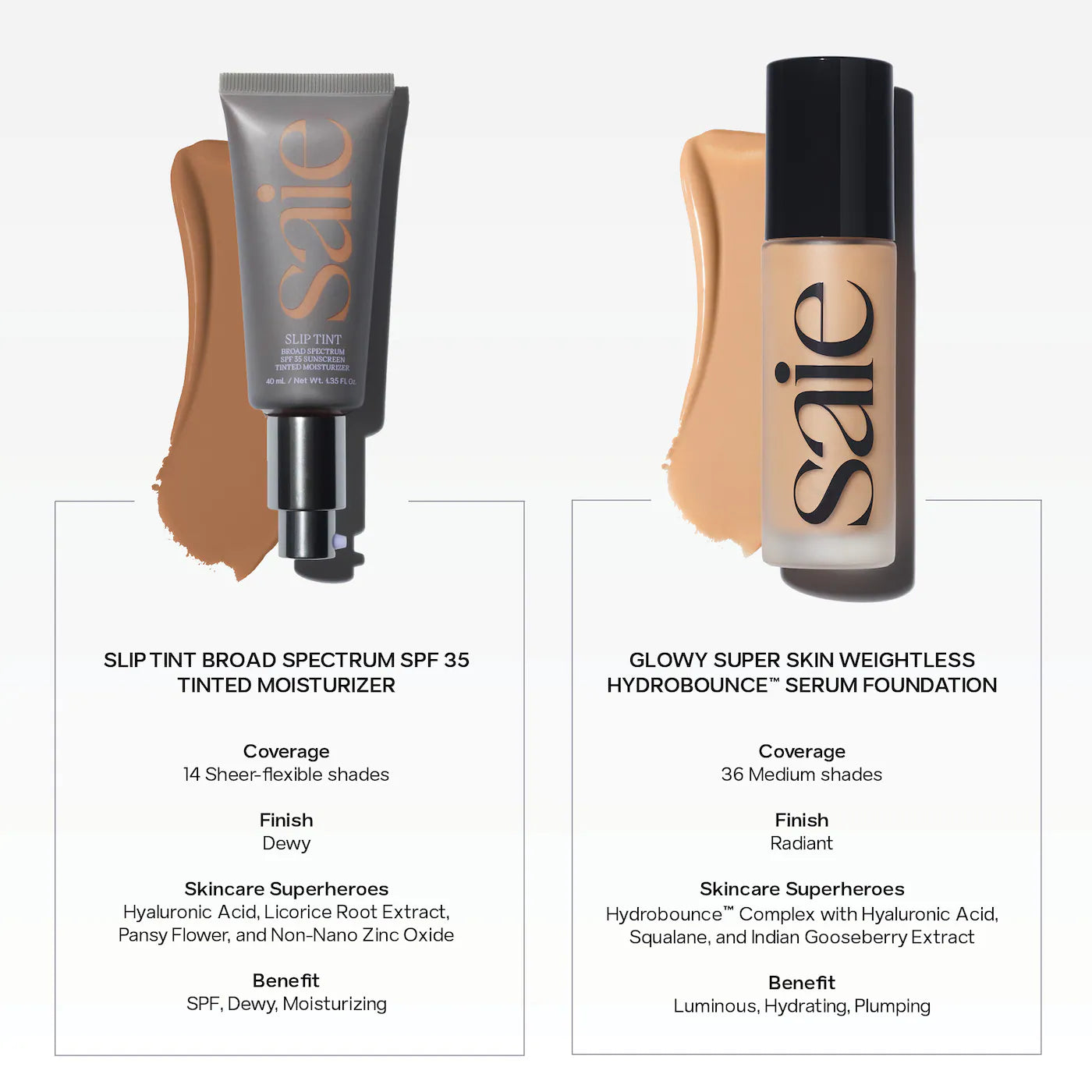 Pre Venta: Saie | Slip Tint – Lightweight Tinted Moisturizer with Mineral Zinc SPF 35 and Hyaluronic Acid