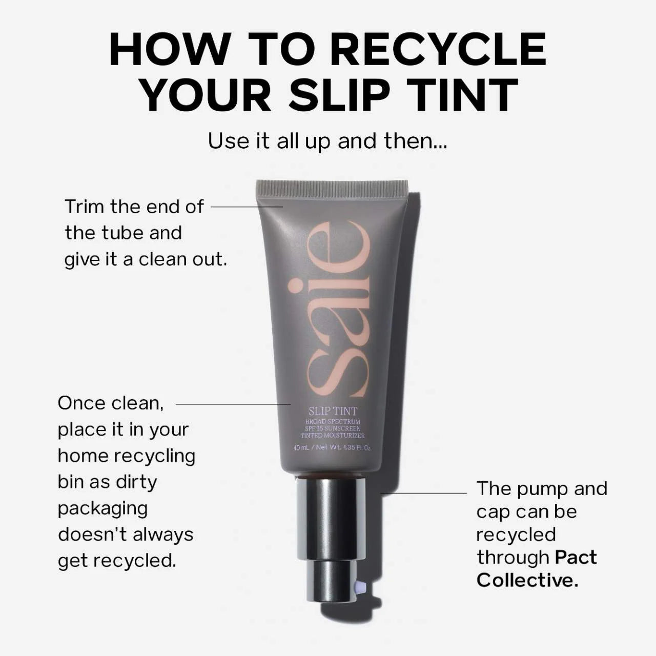 Pre Venta: Saie | Slip Tint – Lightweight Tinted Moisturizer with Mineral Zinc SPF 35 and Hyaluronic Acid