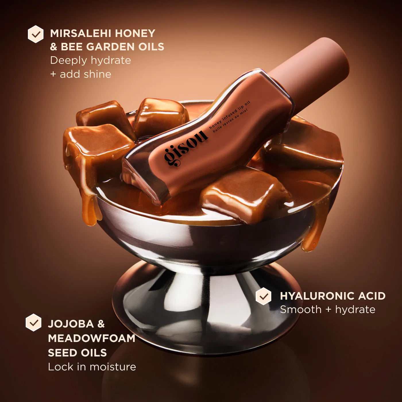 Pre Venta: Gisou | Honey Infused Hydrating Lip Oil | Sticky Toffee