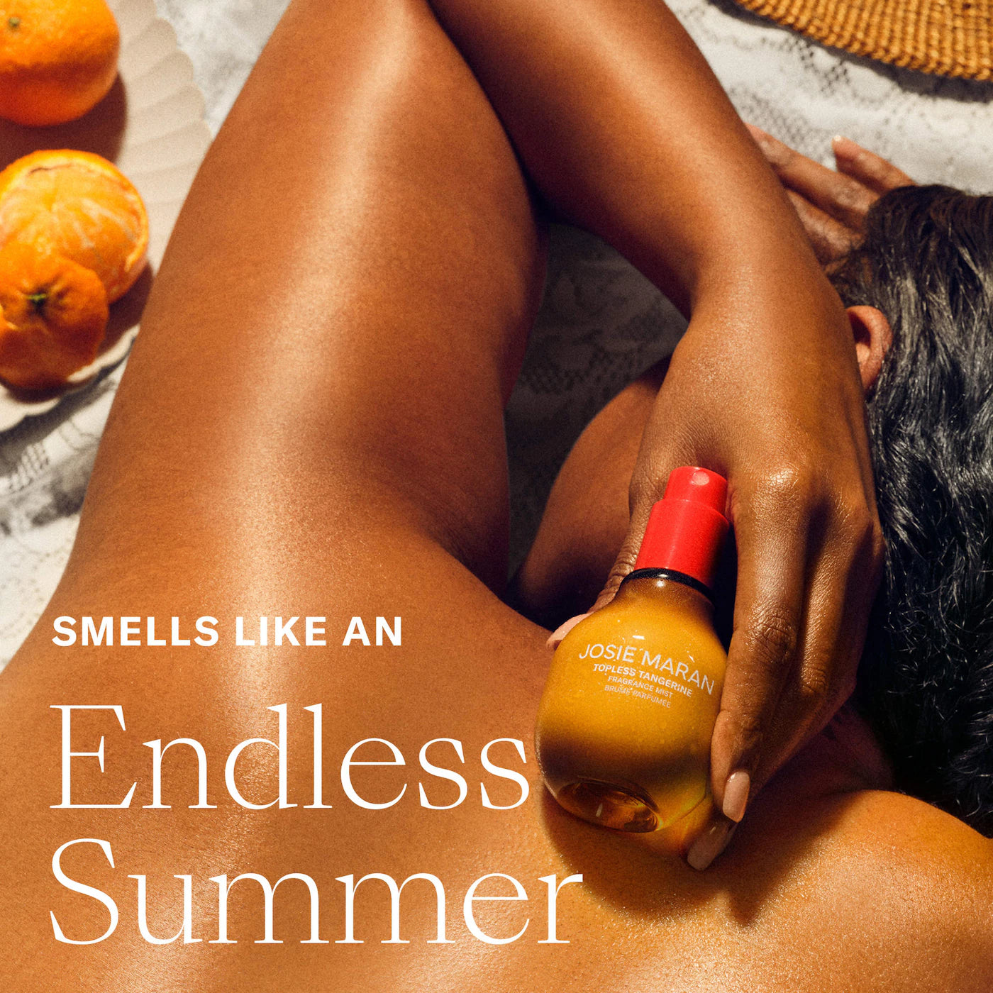 Pre Venta: Josie Maran | Topless Tangerine - Body + Hair Fragrance Mist with 100% Natural Scents