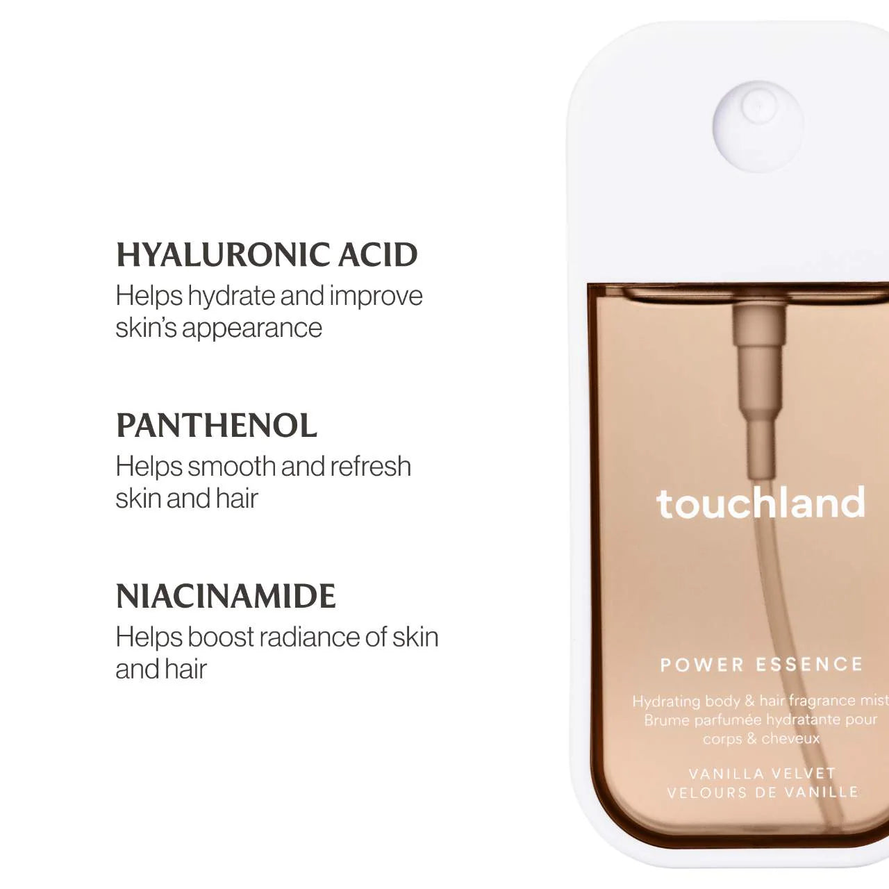 Pre Venta: Touchland | Vanilla Velvet Power Essence Body & Hair Fragrance Mist