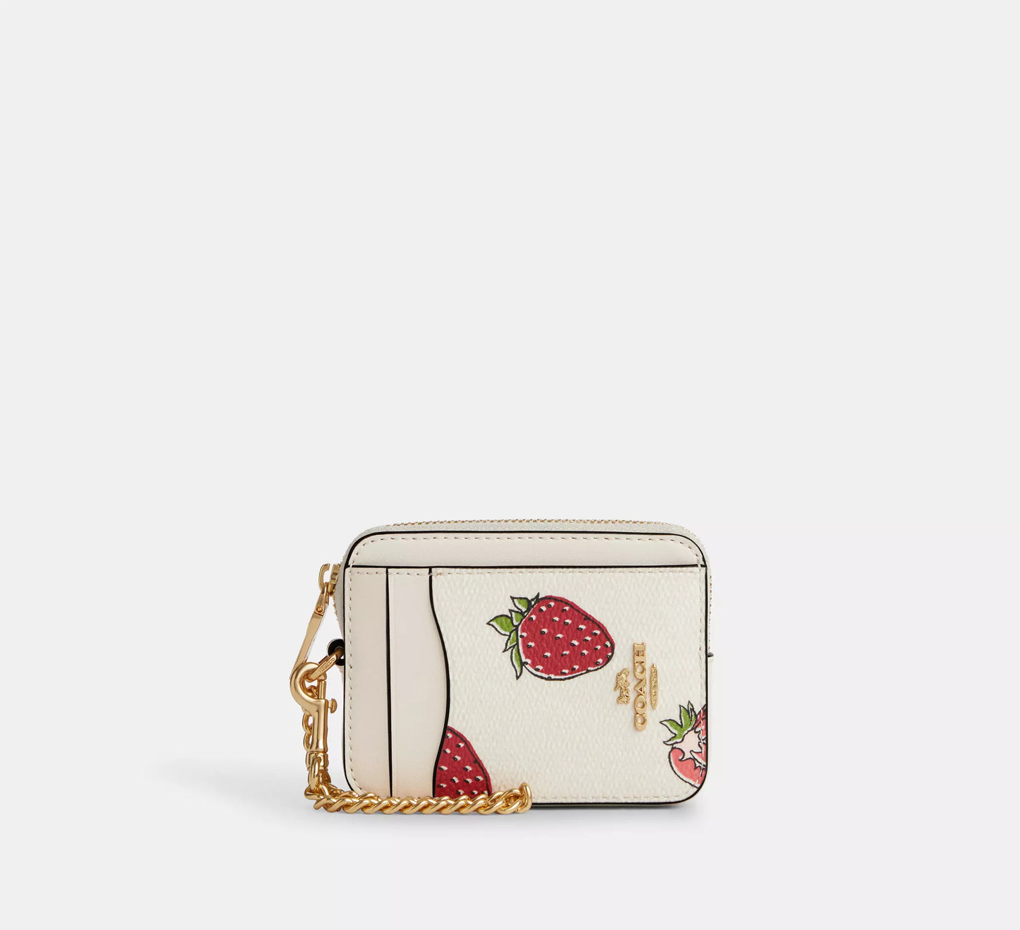 Pre Venta: Coach | Zip Card Case With Strawberry Print