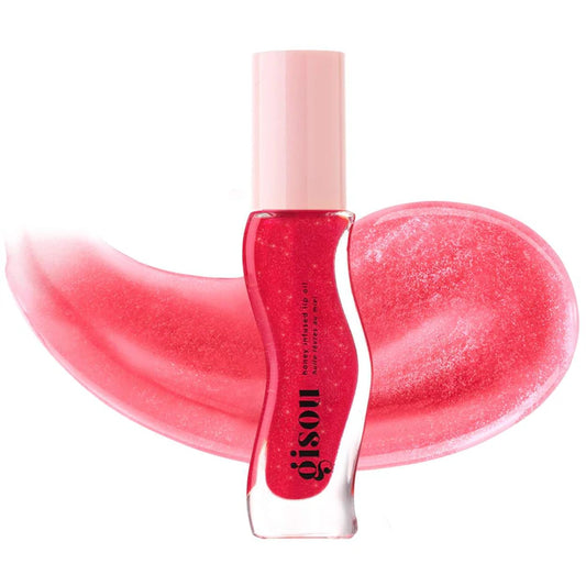 Pre Venta: Gisou | Honey Infused Hydrating Lip Oil | Cherry On The Cake | Sheer Pinky Red Shimmer