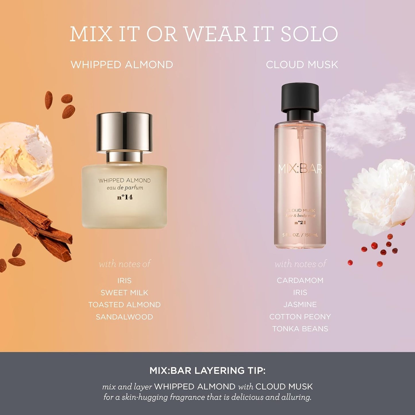 Pre Venta: Mix:Bar | Eau de Parfum Spray | Whipped Almond 50 ML.