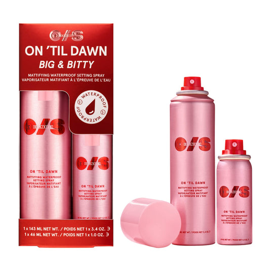 Pre Venta: ONE/SIZE by Patrick Starrr | On 'Til Dawn Mattifying Waterproof Setting Spray Big & Bitty Duo