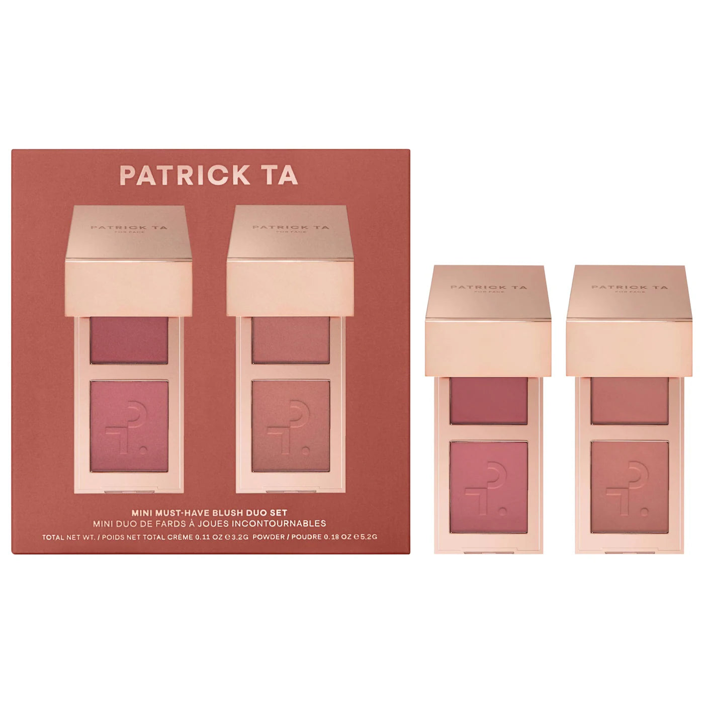 Pre Venta: Patrick Ta | Mini Must-Have Major Headlines Double-Take Crème & Powder Blush Duo Set