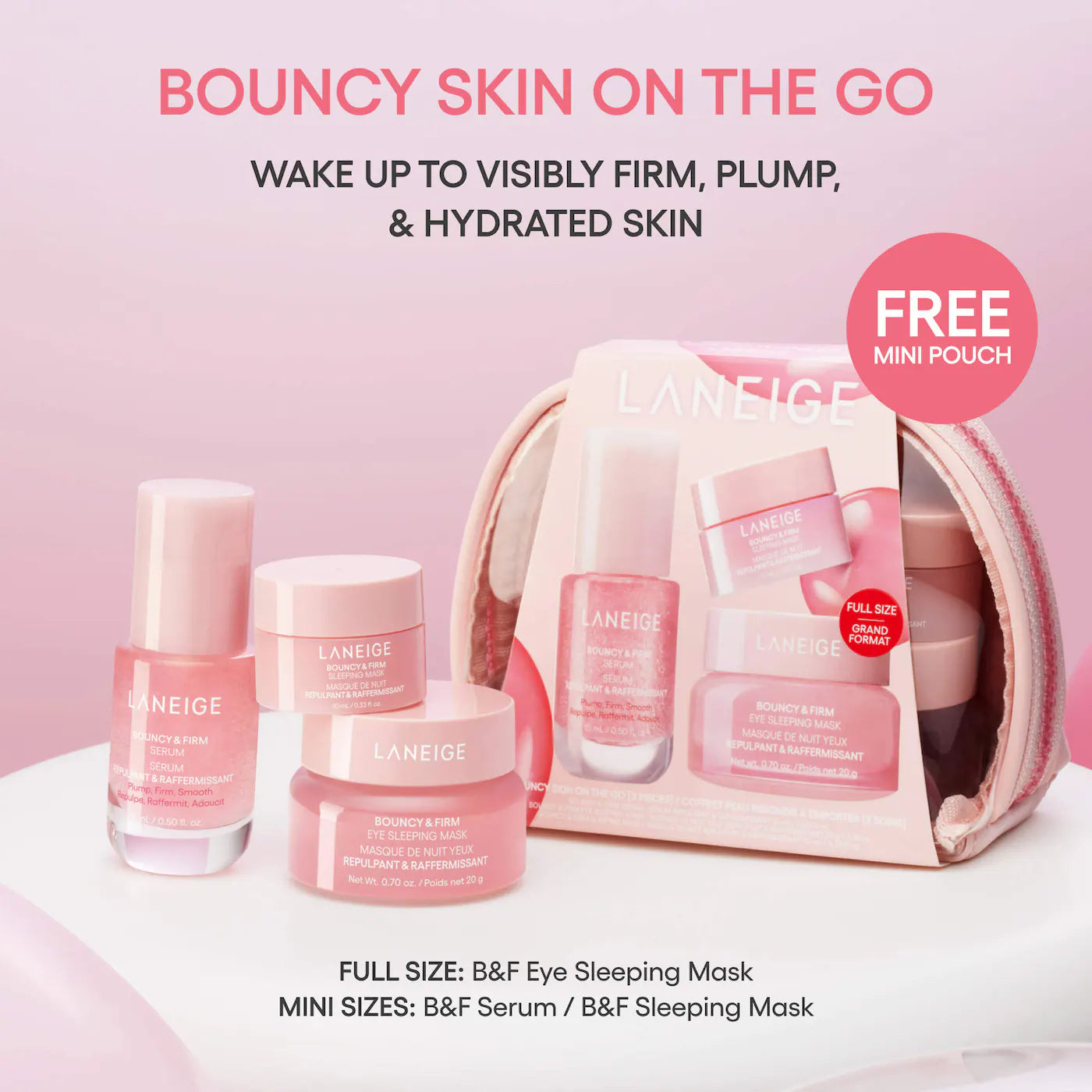 Pre Venta: Laneige | Bouncy Skin On the Go Set for Plumping and Firming