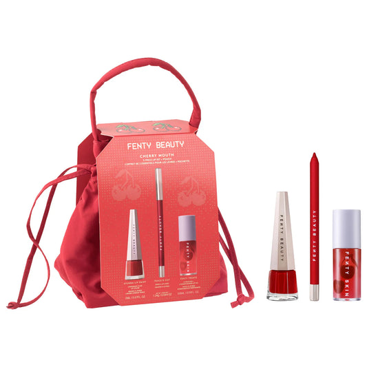 Pre Venta: Fenty Beauty by Rihanna | Cherry Mouth 3-Piece Lip Set + Pouch
