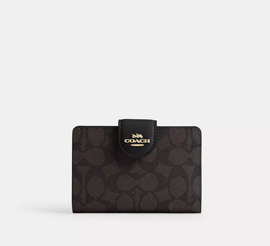 Pre Venta: C0ach | Medium Corner Zip Wallet In Signature Canvas